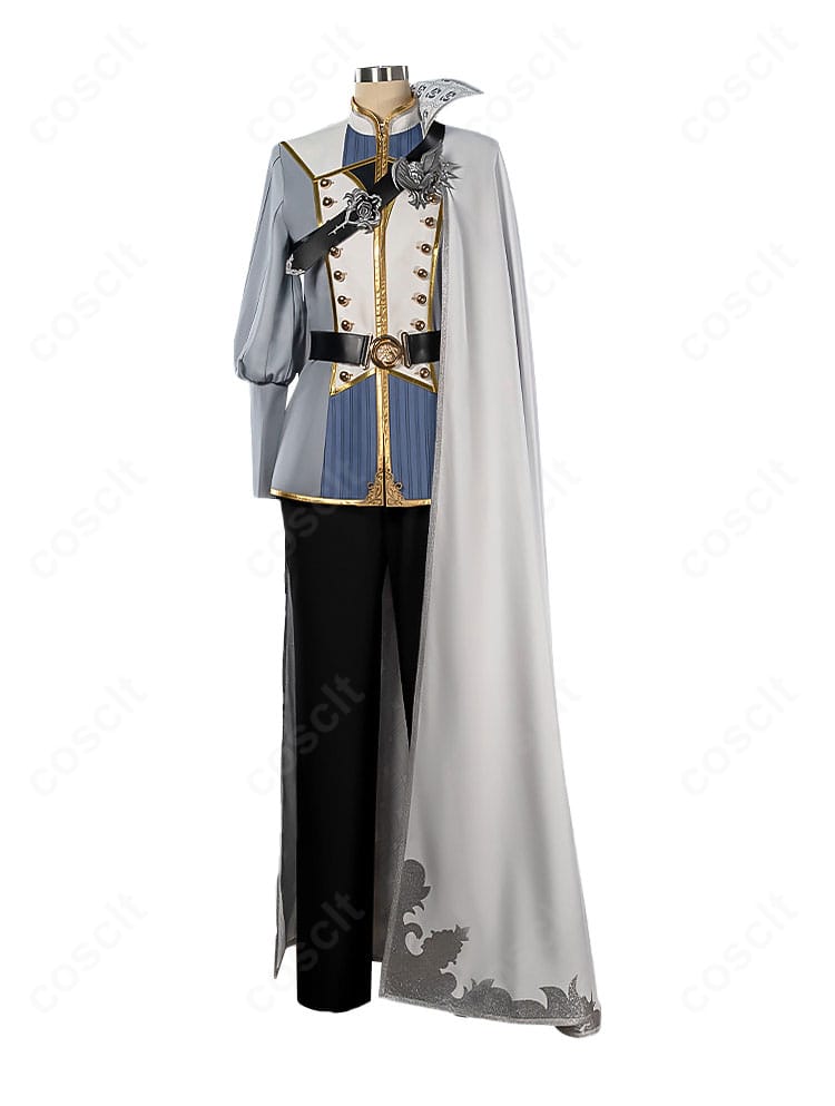 シルバー 夜明けの甲冑 コスプレ衣装の正面全体画像