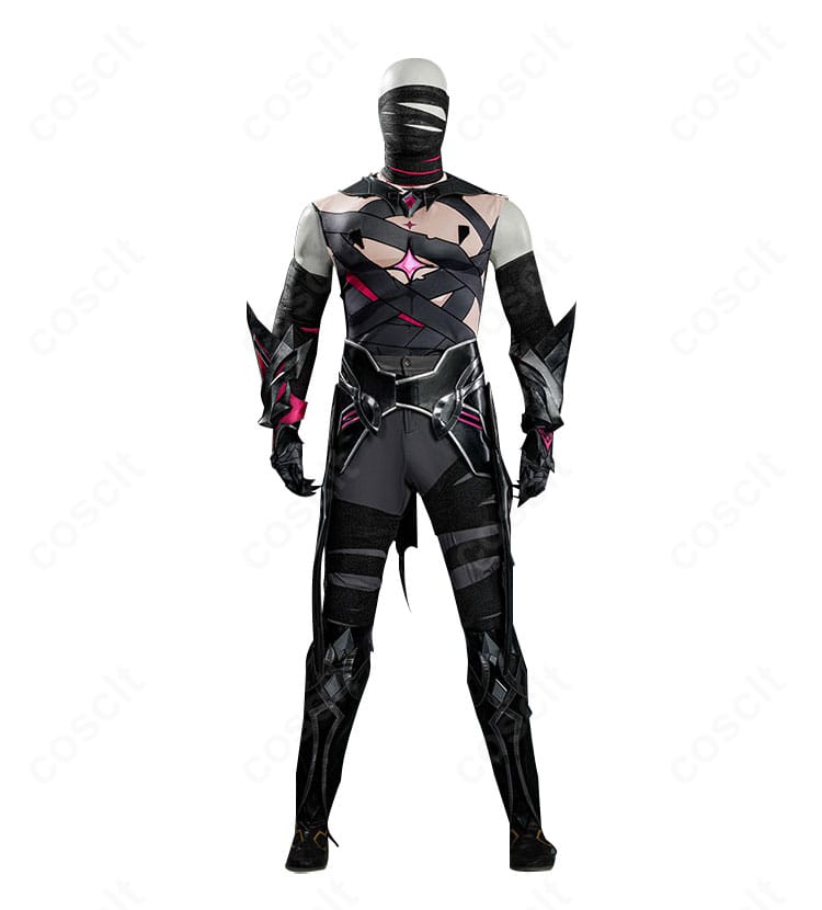 原神 レリル 月の狩人コスプレ衣装・正面の装飾ディテール（胸元〜腰飾り）