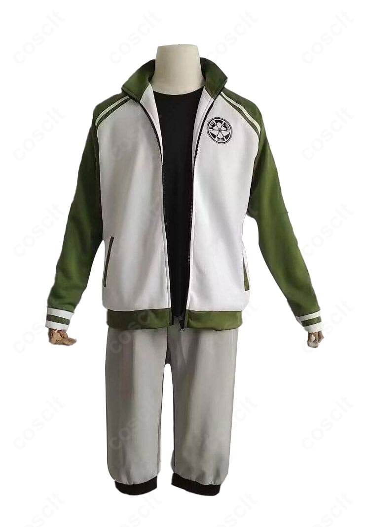 上着前立て周りの装飾ディテール。前開き部分のステッチと付属の仕上がりを拡大で確認できる画像。