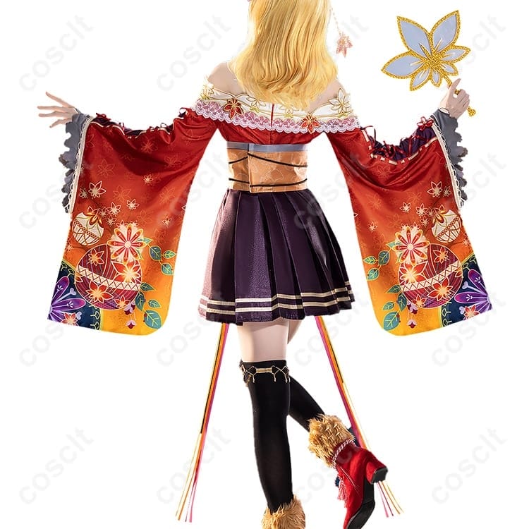 小原鞠莉 紅葉狩り編 和風コスプレ 高再現で撮影映え、イベントに最適 - 2枚目の画像