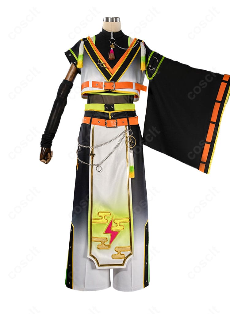 上着左袖の装飾ラインと生地のハリ感がわかるディテール写真