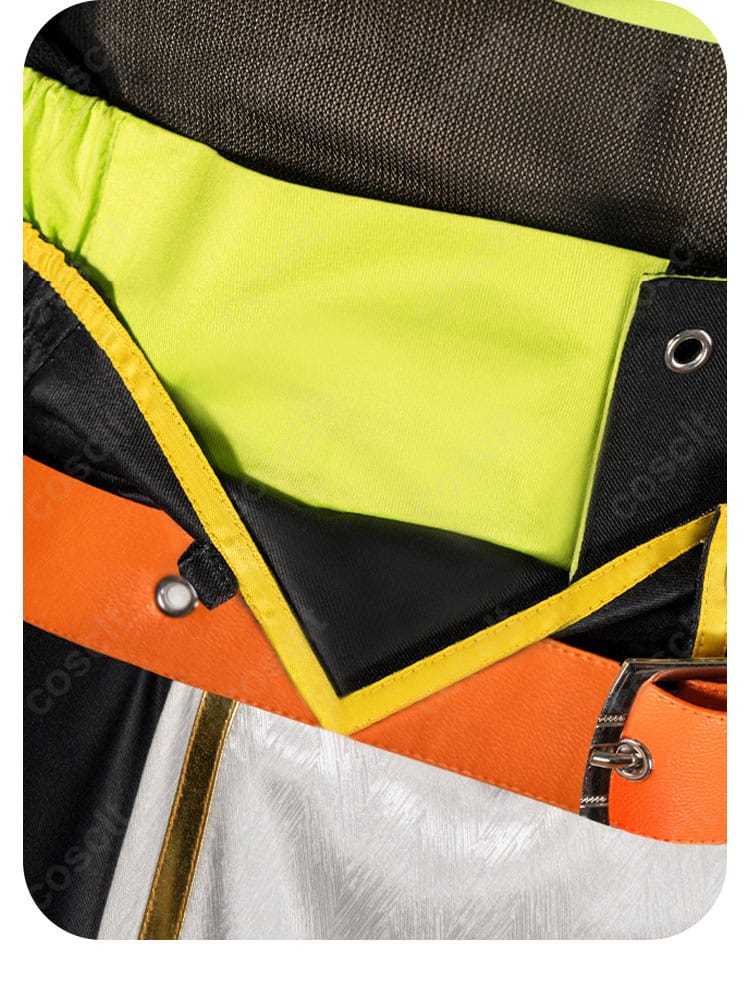 ウエスト周りのベルト・腰布・腰飾りの固定方法と配置がわかる画像