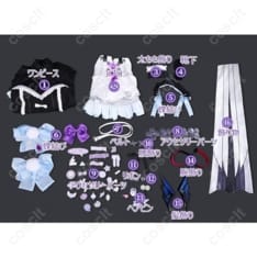 エナー・アールウェット ゴスロリメイド衣装 高発色×軽やか着心地でイベント・撮影に最適 - 6枚目の画像（サムネイル）