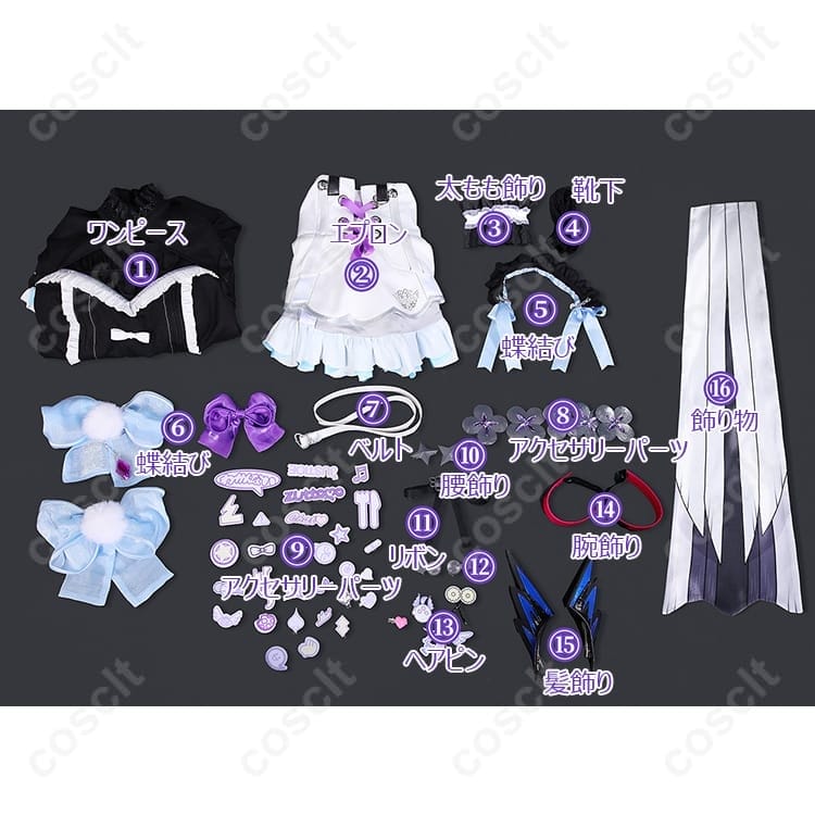 エナー・アールウェット ゴスロリメイド衣装 高発色×軽やか着心地でイベント・撮影に最適 - 6枚目の画像