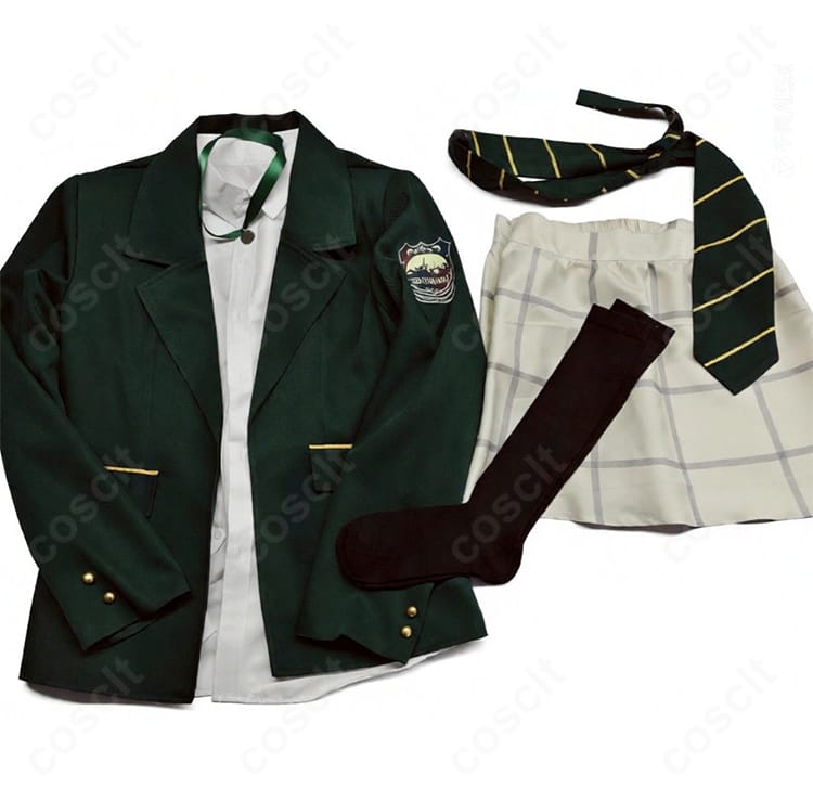 靴下とスカートのコーディネート例。カラーの統一感と脚線の見え方