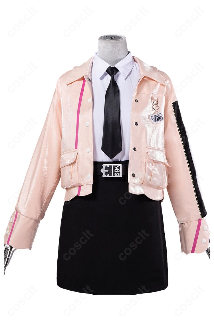 小豆沢こはね Confidence suit コスプレコート 斜め前からの着用イメージ(シャイニー生地の光沢)