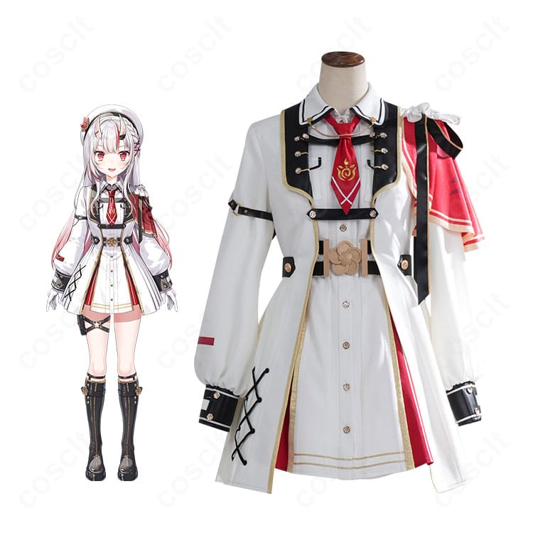 ホロライブ 百鬼あやめ 新衣装(軍服)コスプレのフロント全身カット