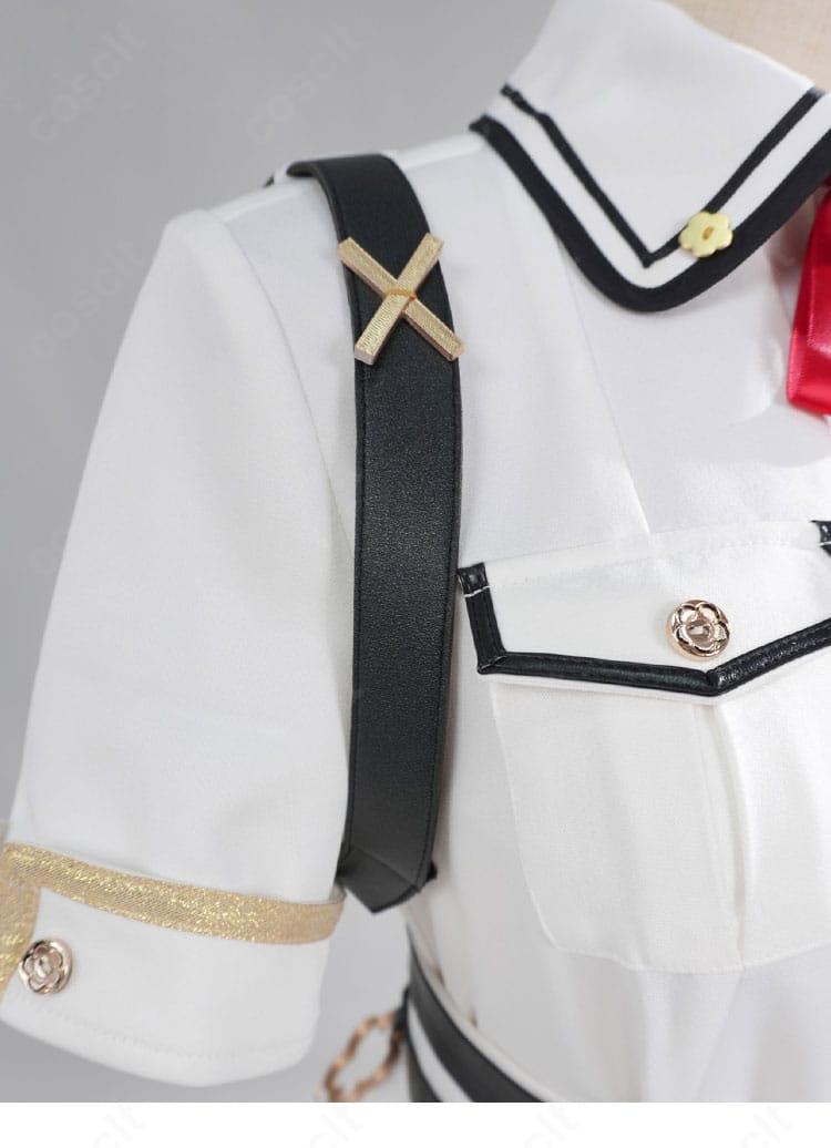 ホロライブ 百鬼あやめ 新衣装(軍服)コスプレの縫製ディテール(端処理)