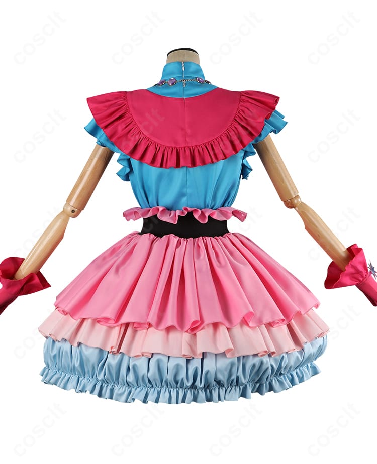 【推しの子】星野アイ B小町 第3期ステージ衣装のアクセサリーセット。髪飾り、手袋、ネックレス、耳飾りの内容が分かる配置画像。