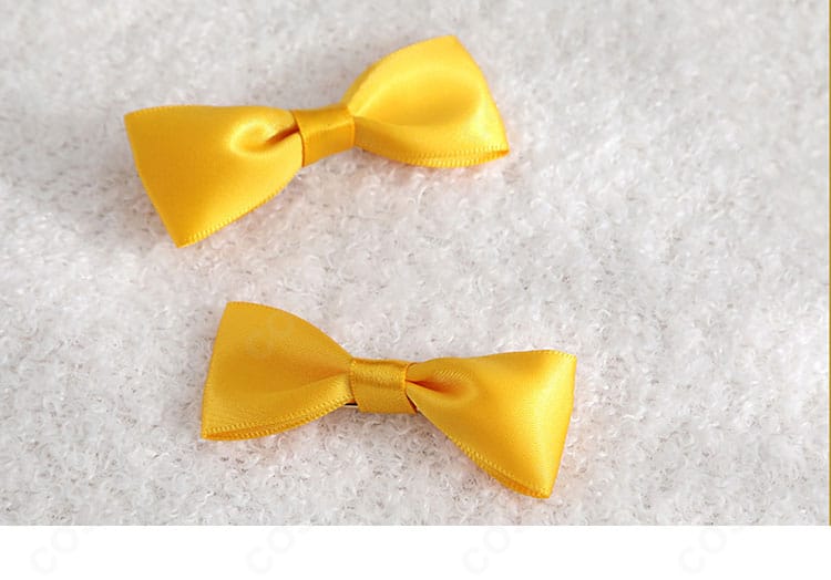 フロントリボン（蝶結び）装飾の形状と質感の接写