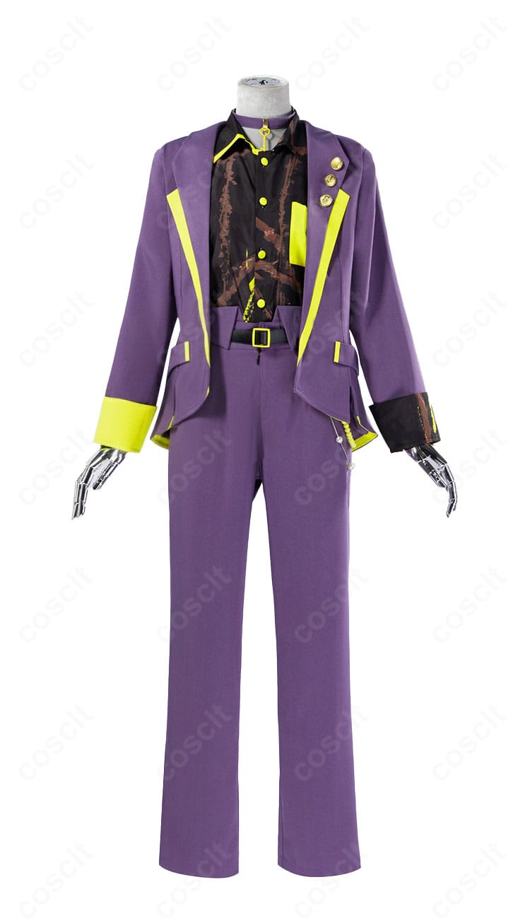 神代 類「想いを込めた小道具作り」衣装の上半身アップ。シャツの前開き仕様とチョーカーの意匠、襟元の見え方を強調。