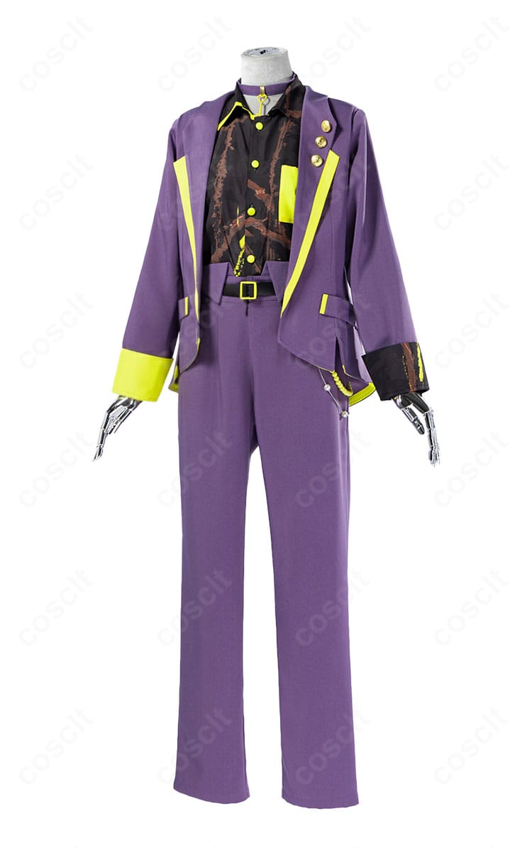 神代 類 コスプレ衣装の背面全身。コートの背面シルエットと裾ライン、腰飾りの配置を確認できる写真。