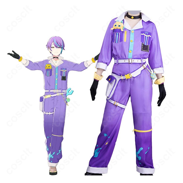 神代類 Deeper and Deeper/インベンティブ・ワーカー ライブ衣装の全身正面。コートと小物を装着した完成コーデ。