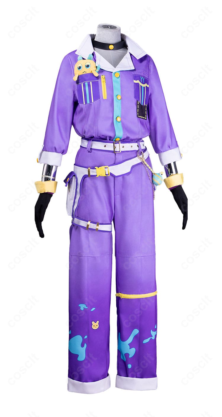 神代類 コスプレ衣装のウエスト周り。ベルトと腰飾り、ポーチの配置が見える。