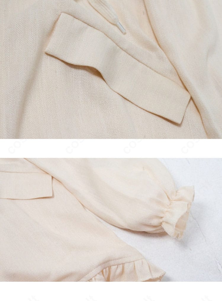 カーディガンのポケットと袖口リブの縫製ディテール画像