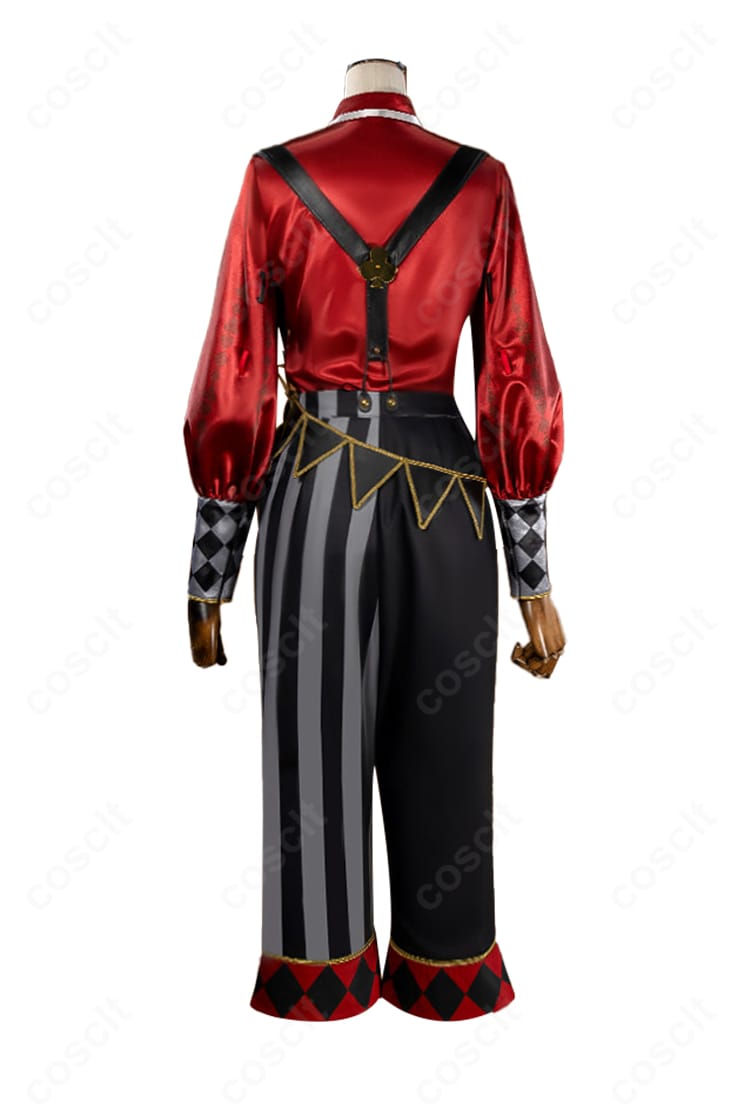 トレイ・クローバー プレイフル・ドレス衣装の背面全体(サスペンダー固定位置と裾のライン)