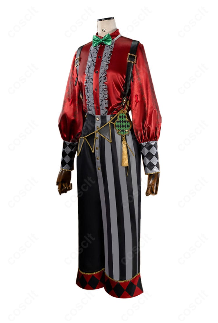 トレイ・クローバー プレイフル・ドレス衣装の側面シルエット(サスペンダーと腰飾りの見え方)