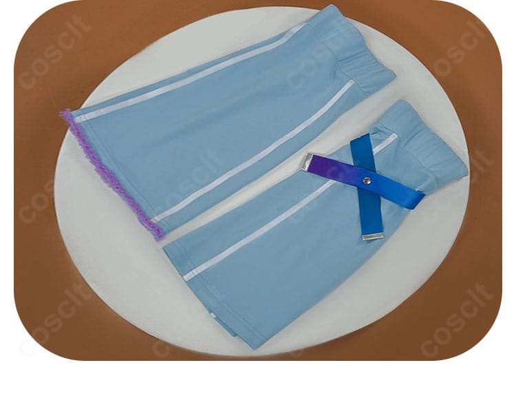 アームスリーブ装飾ディテール:ストラップ固定と配色