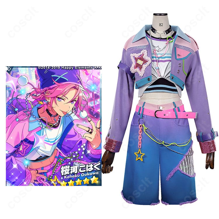 桜河こはく「靴擦れと筋肉痛」ステージ衣装一式とキャラクターイメージの比較画像