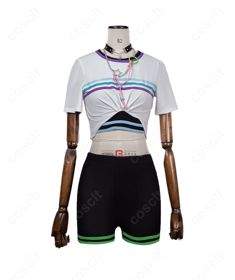 インナートップス全体の装飾ディテール:模様と縁取りの再現