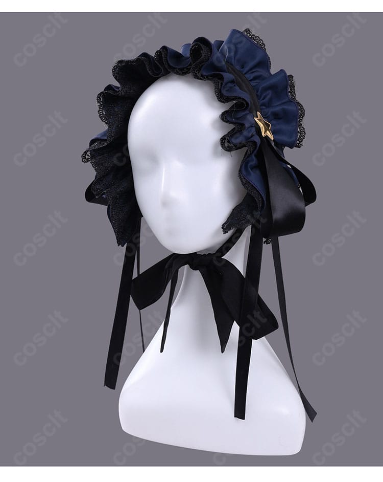 ヘッドドレスのディテール。髪飾りの装着方法と質感が分かる近接画像