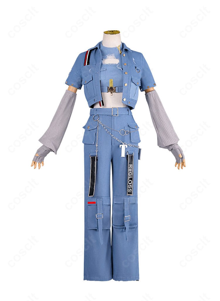 轟はじめ Flashpoint衣装の上着・インナー・ズボンを正面から撮影した全体図