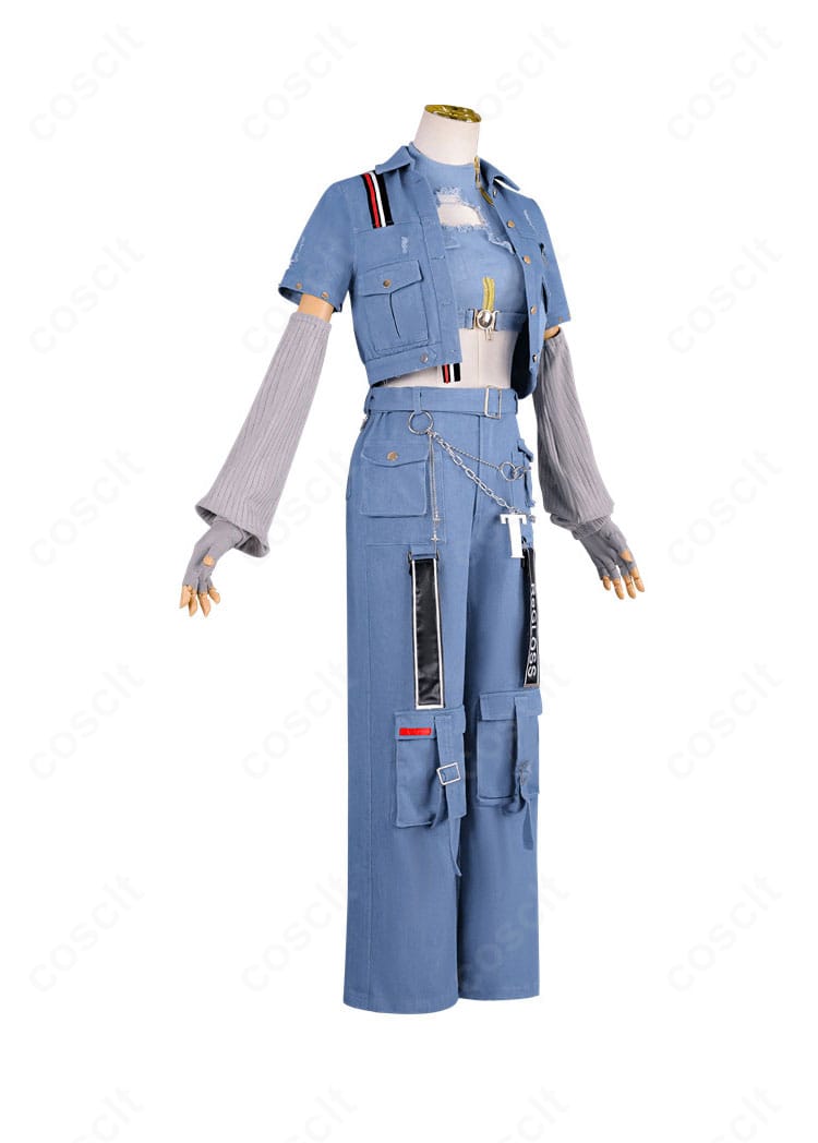 同衣装のシルエットと装飾配置がわかる側面アングルの全体写真