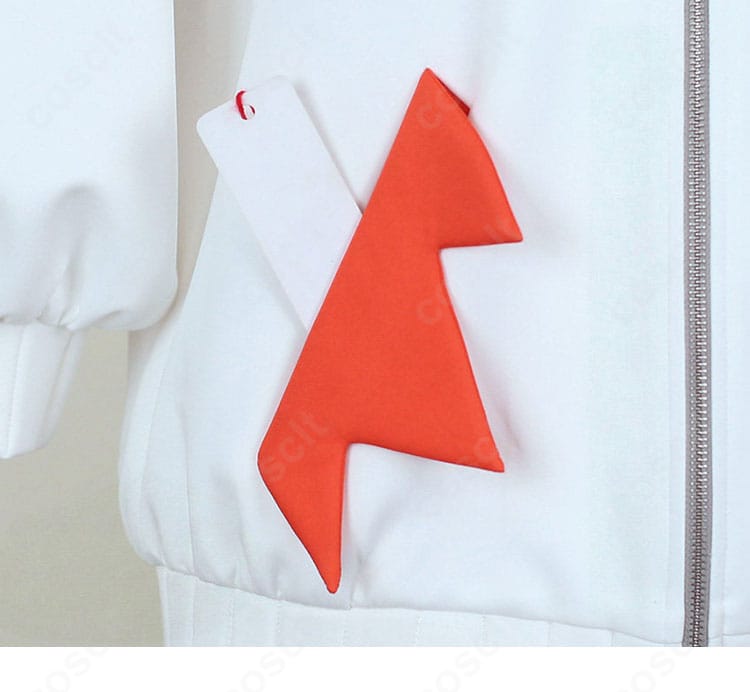 衣袋（ポケット）周りの装飾と口布の仕立てを示すディテール写真