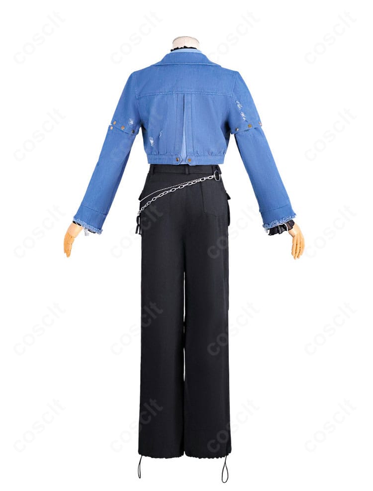 儒烏風亭らでん Flashpoint衣装 コスプレ外套とズボンの背面全体像