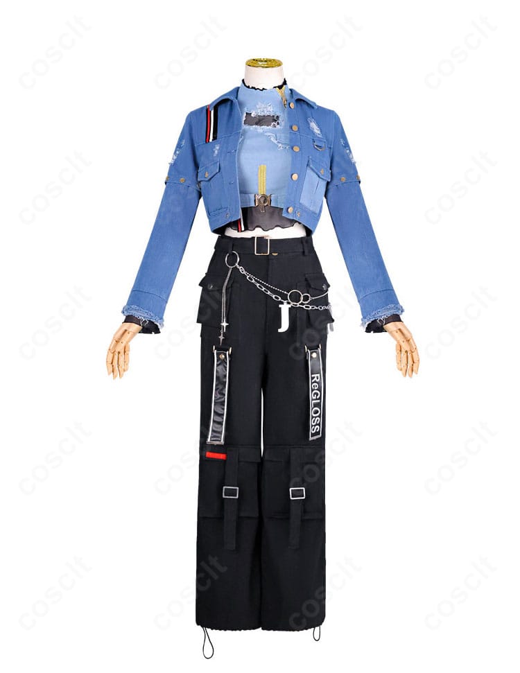 儒烏風亭らでん Flashpoint衣装 コスプレ外套とインナーの正面全体像