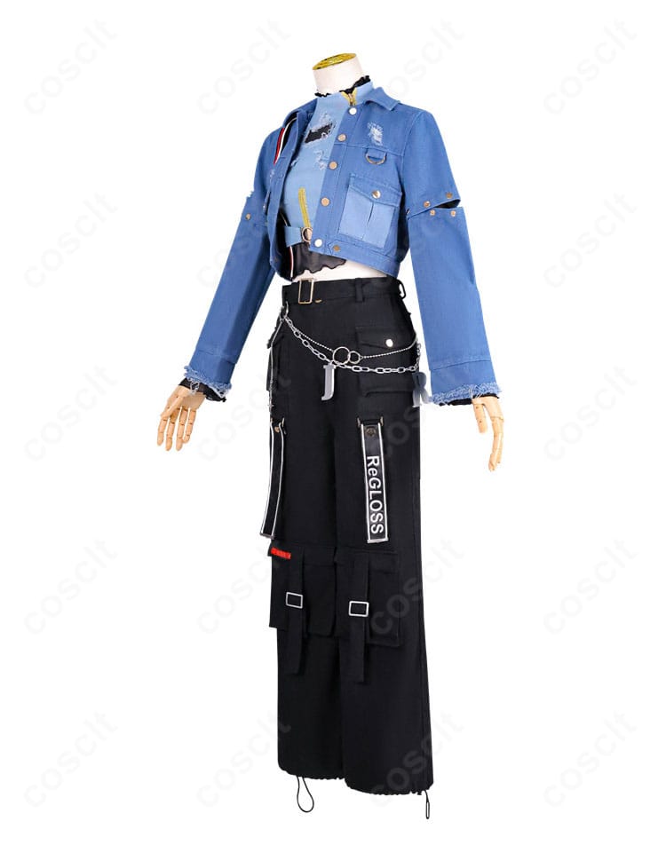 儒烏風亭らでん Flashpoint衣装 コスプレの側面シルエット