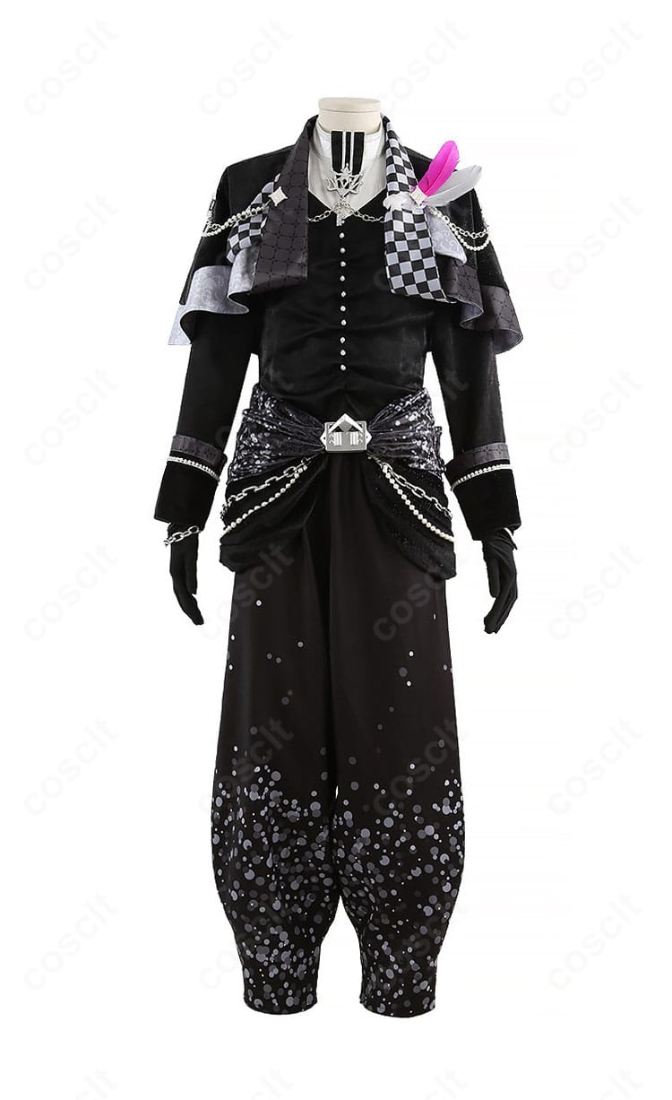 百 10周年記念コスプレ衣装の正面全身カット（マント・ベルト・装飾の配置が分かる）