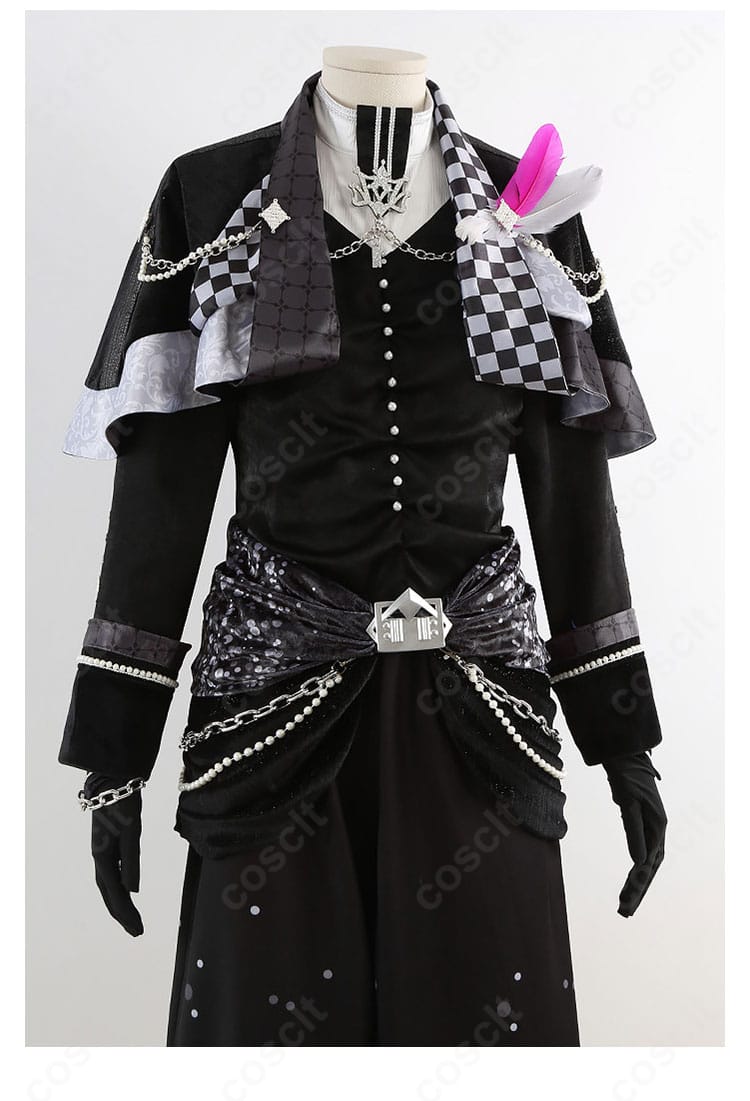 衣襟の装飾アップ（襟元パイピングと留め具の仕立て）