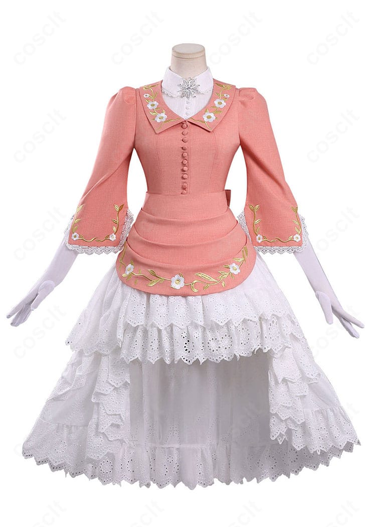 バーメイド 戦慄の逆旅 コスチュームの正面全体。ハリのあるシルエットと上品な配色が分かる。