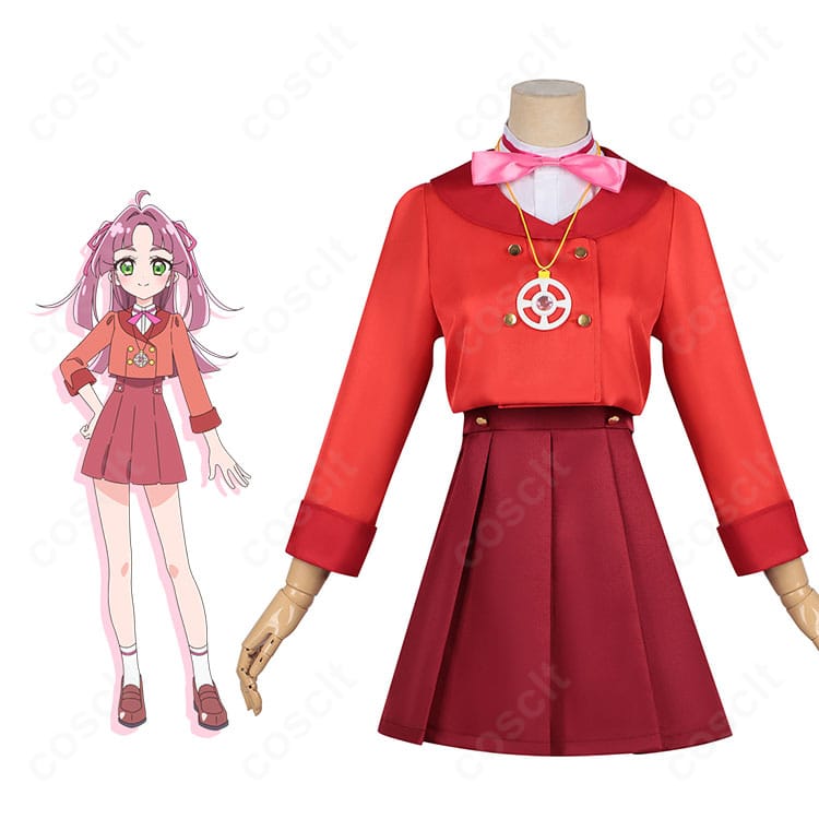 名探偵プリキュア!小林みくるの私服フルコーデ着用イメージ(コートとワンピース、アクセ小物込み)