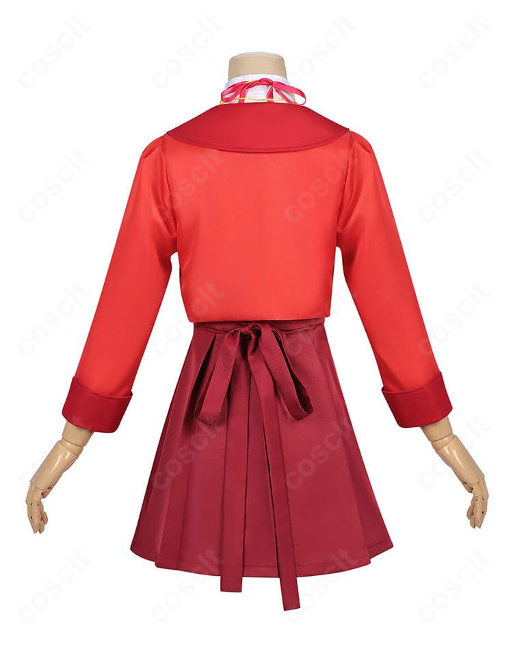 小林みくる 私服コスプレの背面全体図(背中のファスナー位置と裾の広がり)