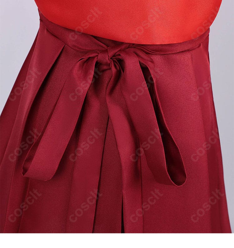 ウエスト系帯・リボン装飾の近接写真(結び目の形と質感)