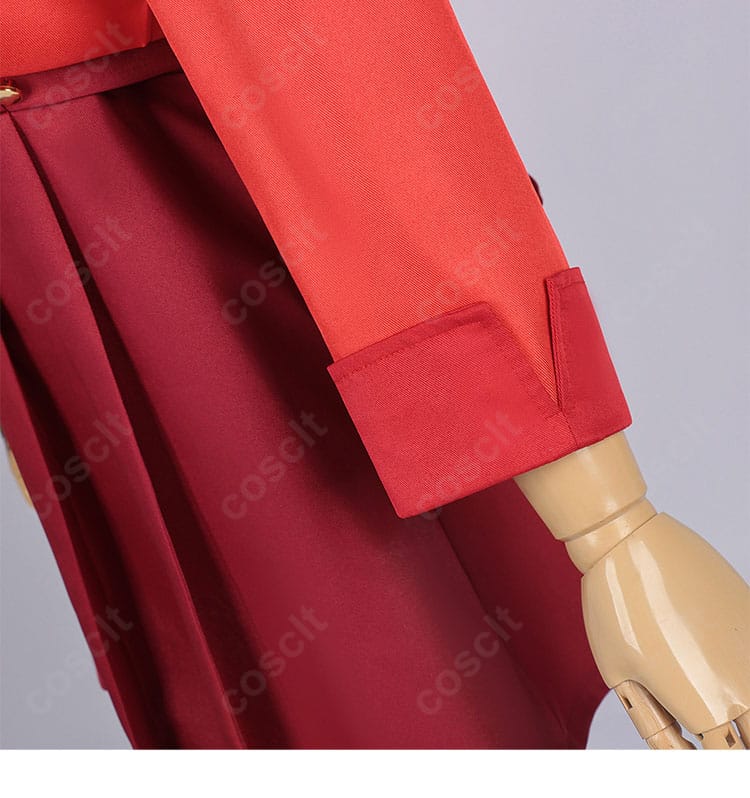 袖口装飾のアップ(カフスの切替とステッチ)