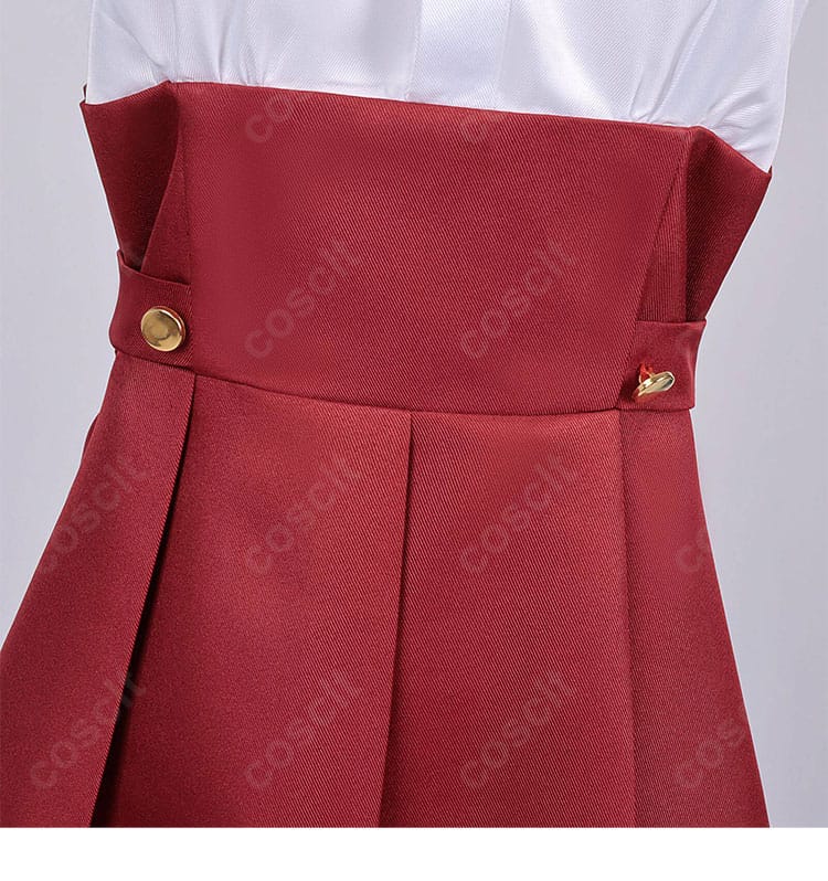 腰回り装飾のアップ(ウエスト切替とタックの構成)