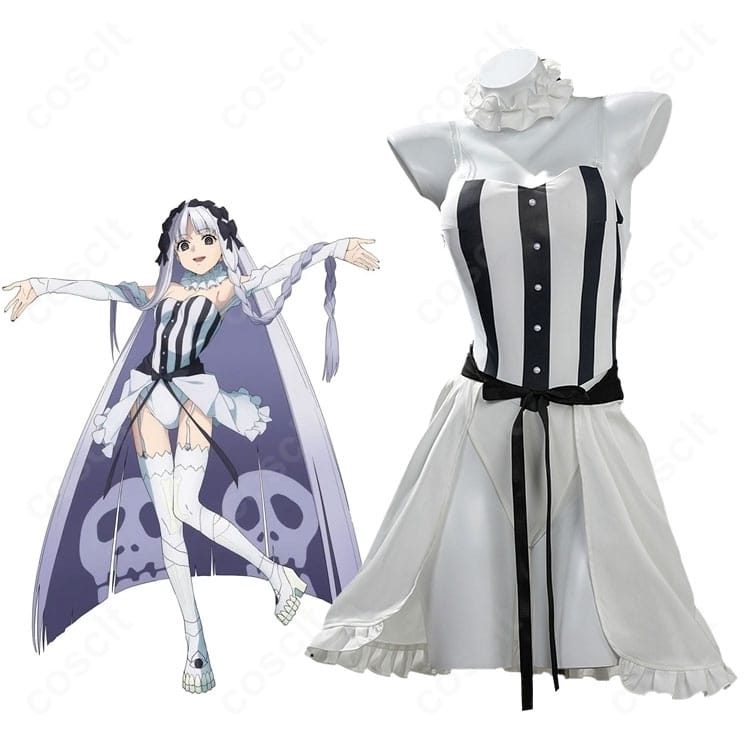 フランチェスカ・プレラーティのフルコーデ一式を着用したモデル画像。レオタードとオーバースカート、アクセサリーの全体バランスが分かるビジュアル。