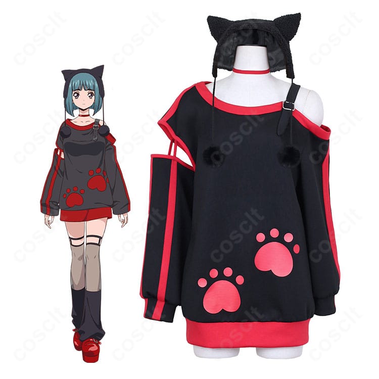 西園寺ユナ Divinez パーカー衣装一式を着用したキャラクターイメージとコスチューム全体