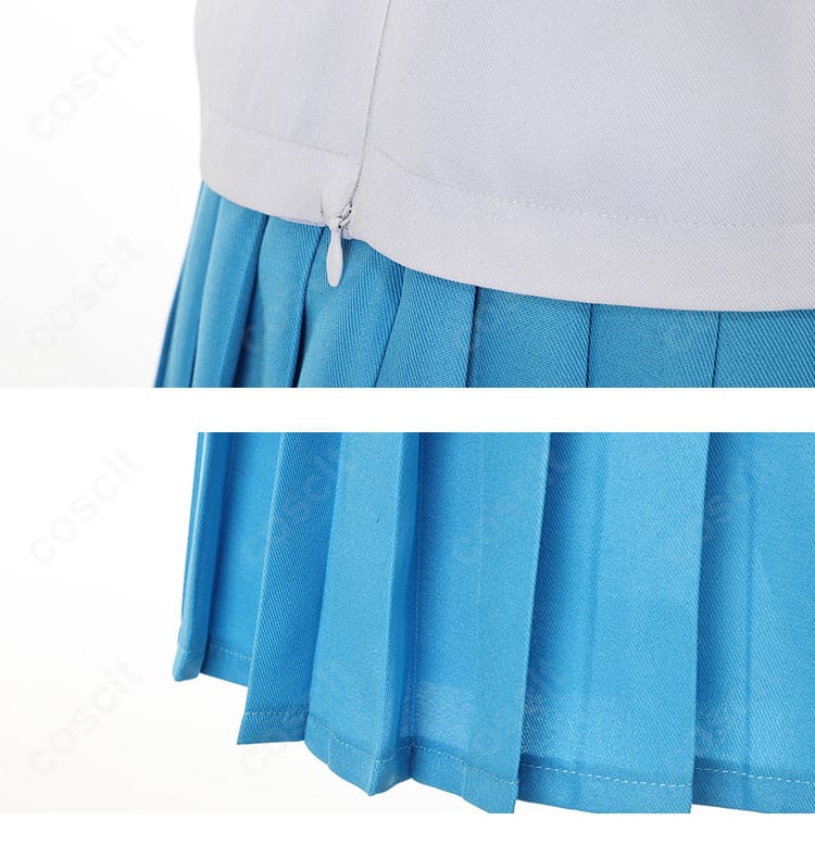 背面ファスナーとスカート装飾の近接。開閉しやすい仕様と裾の意匠が分かる画像