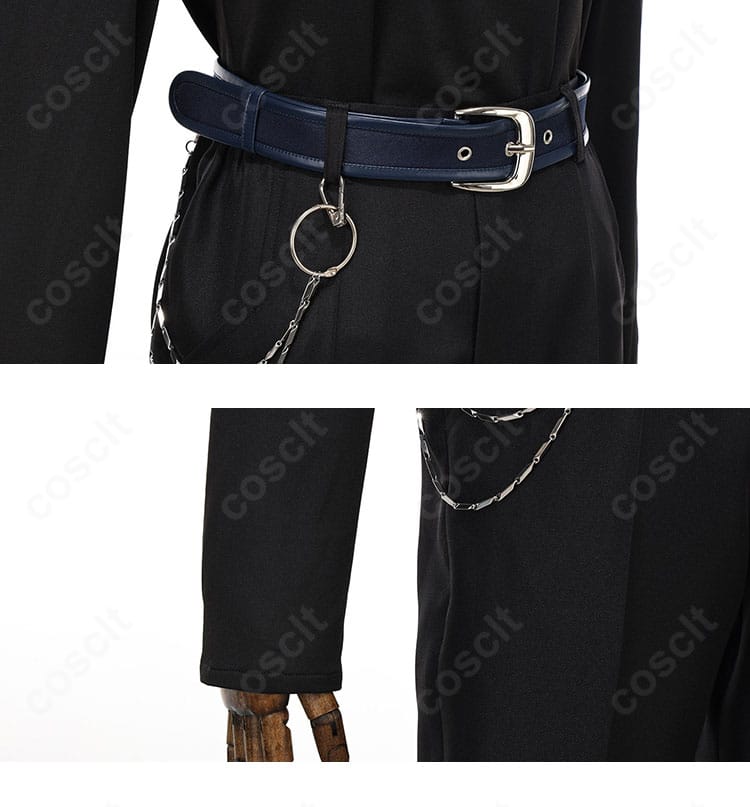 禰智禍さま衣装 ベルトと袖口の金具パーツ固定ディテール