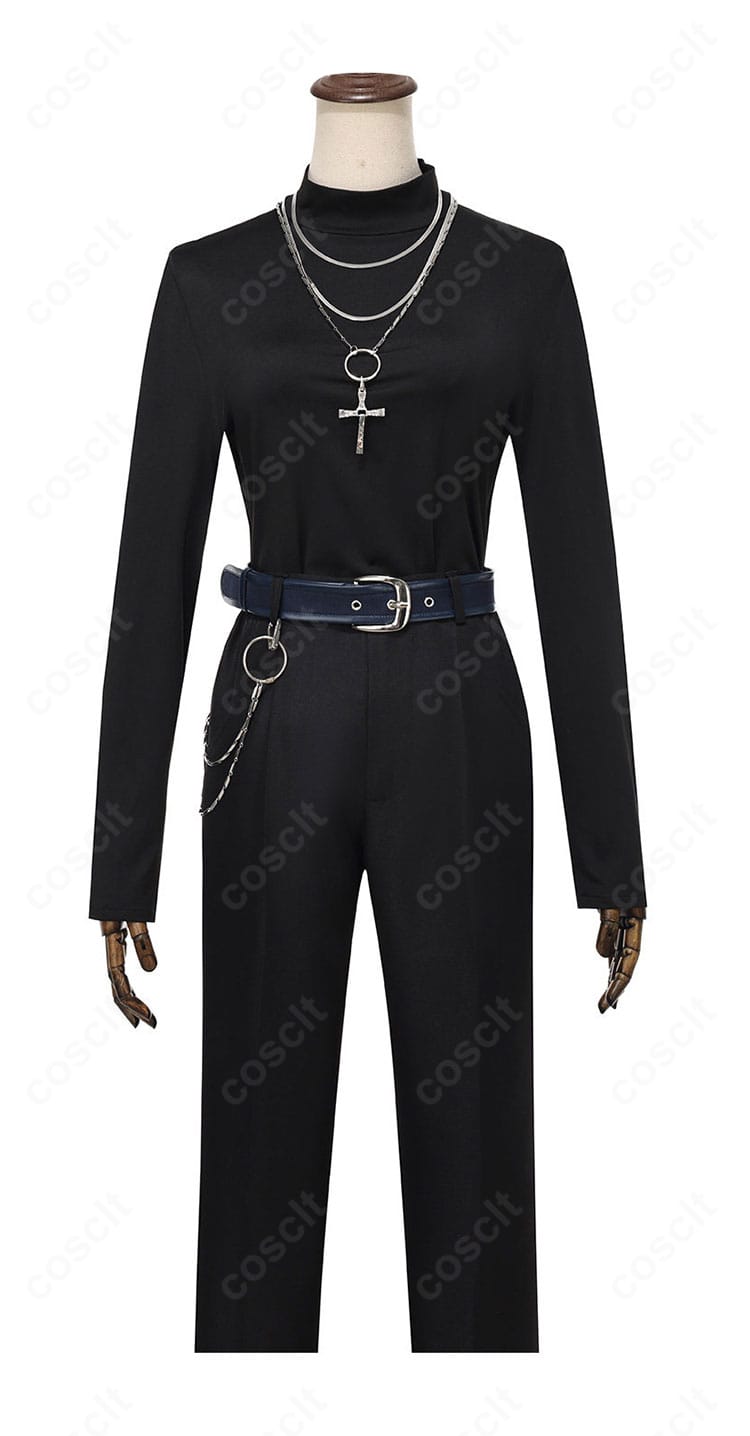 禰智禍さま衣装 長袖カフの正面ディテールと配色コントラスト