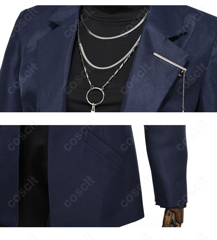 禰智禍さま衣装 衣領と装飾ネックレスの質感アップ