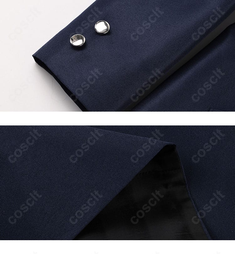 禰智禍さま衣装 袖口ボタンとカフの立体感ディテール