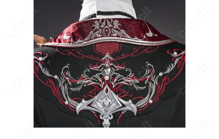 背面肩周りの装飾ディテール(ヨークと意匠パーツ)|恋と深空 コスチューム