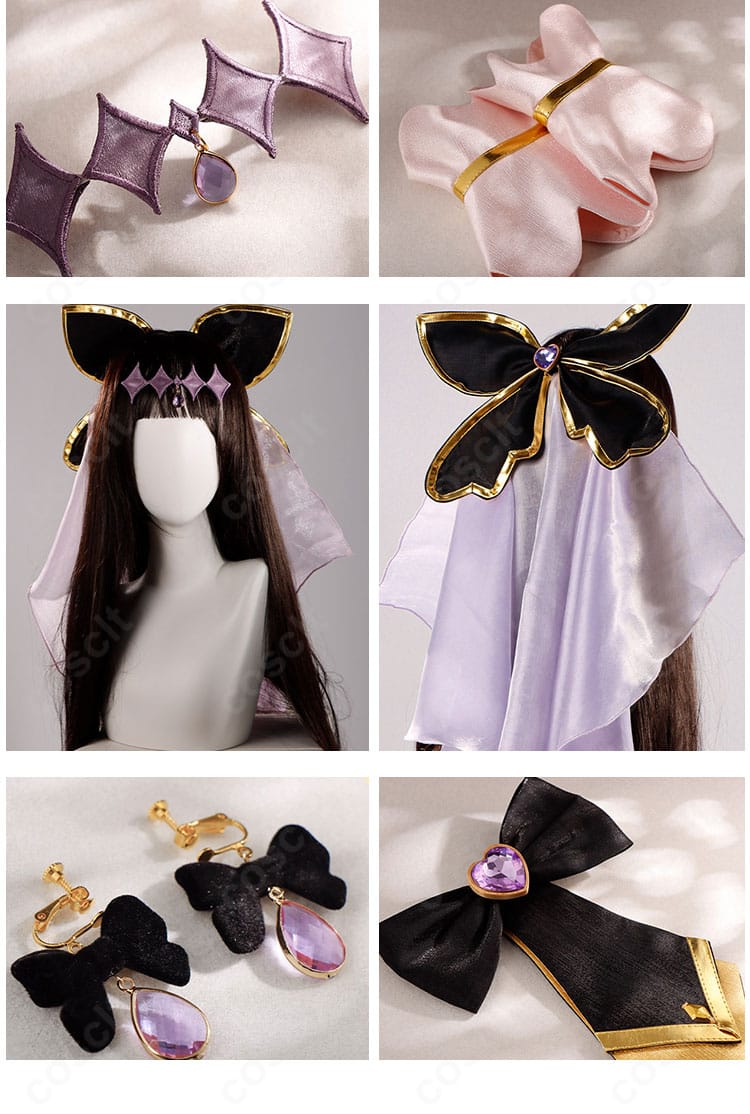 髪飾り・耳飾り・ヘッドドレスチェーンの小物ディテール