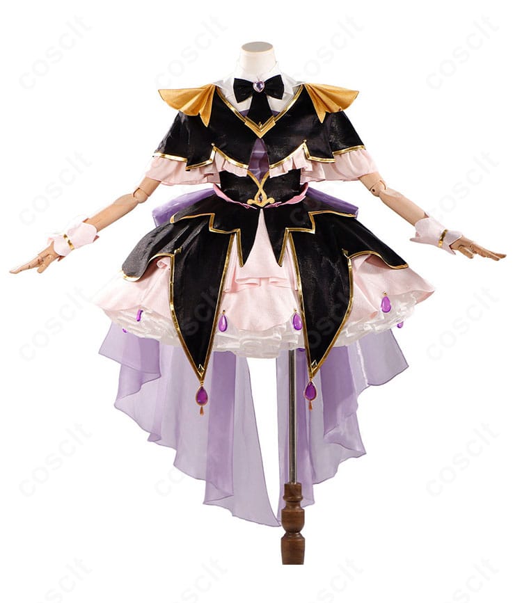 キュアアルカナ・シャドウ衣装のワンピースとケープ正面全体