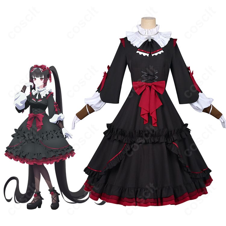 NEEDY GIRL OVERDOSE 獄薔薇美血華のキャラクタービジュアルとコスプレ衣装の全体イメージ